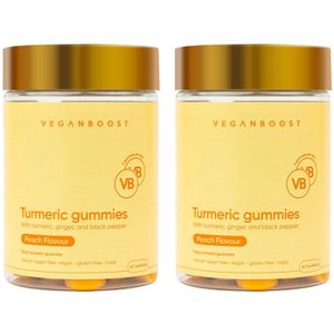 Veganboost - Kurkuma - 60 Gummies - Veganistisch - Dierproefvrij - Suikervrij