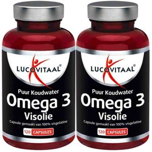 Lucovitaal - Visolie Puur Koudwater Omega 3 - 120 Capsules - Hoge Dosering EPA en DHA