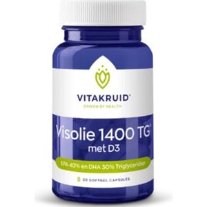 Vitakruid - Visolie 1400 - Capsules - 30 stuks - Met D3 Triglyceriden EPA 40% & DHA 30%