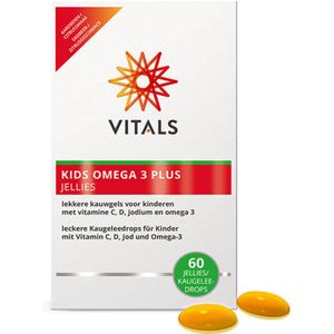 Vitals - Kids Omega 3 Plus Jellies - Aardbeien- en Citrussmaak - 60 Stuks