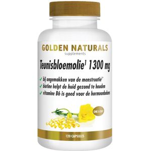Golden Naturals - Teunisbloemolie - 1300mg - 120 Softgels