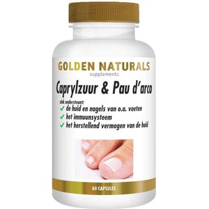 Golden Naturals - Caprylzuur & Pau d'arco Probiotica - 60 Vegacapsules - Zink