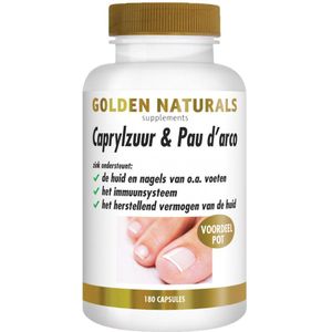 Golden Naturals - Caprylzuur & Pau d'arco - Probiotica - 180 Vegacapsules