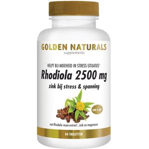 Golden Naturals - Rhodiola 2500mg - Vegan - 60 Tabletten