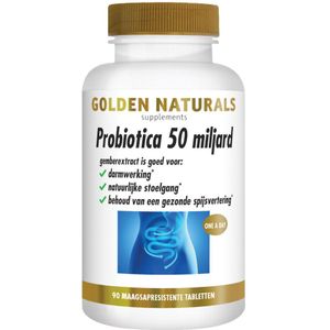 Golden Naturals - Probiotica - 50 Miljard - 90 Vegacapsules - Maagsapresistent