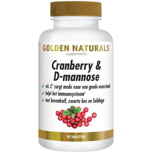 Golden Naturals - Cranberry & D-mannose - 90 Vegacapsules - Rijk aan Vitamine C