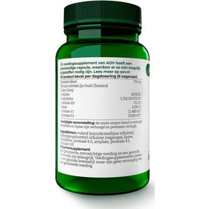 AOV - 1129 Plant-enzym - 60 Vegacapsules - Enzymen van Plantaardige Oorsprong