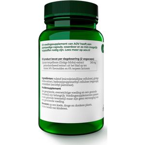 AOV - 813 - Ginkgo Biloba-extract - 60 Vegacapsules - 240 mg per Dagdosering
