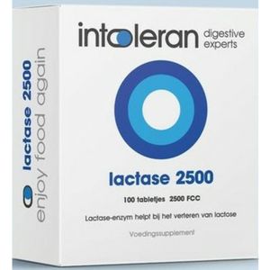 Intoleran - Lactase 2500 - 100 Tabletten - Voor Lactose Intolerantie