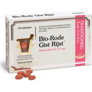 Pharma Nord - Bio-Rode Gist Rijst - 150 Tabletten - 2x 2,5 mg Monacoline K