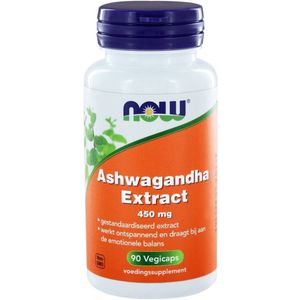 NOW - Ashwagandha Extract - 450 mg - 90 Capsules - Antioxidant