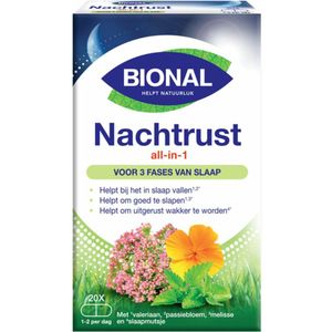 Bional - Nachtrust All-in-One - Slaapmiddelen - 20 Tabletten