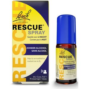 Bach - Rescue Spray Nacht - 2x 7 ml - Alcoholvrij - Natuurlijke Ingrediënten