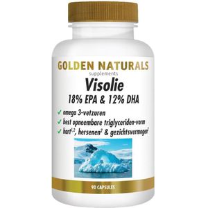 Golden Naturals - Visolie - 18% EPA & 12% DHA - 90 Softgel Capsules
