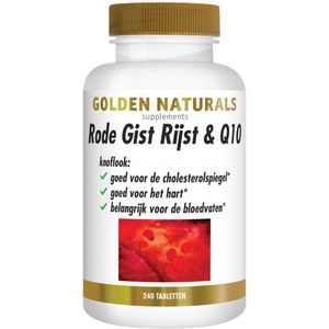 Golden Naturals - Rode Gist Rijst & Q10 - Vegan - 240 Tabletten