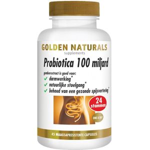 Golden Naturals - Probiotica 100 Miljard - 45 Vegacapsules