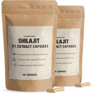 Cupplement - Shilajit 5% Extract - 60 Capsules - Natuurlijk Supplement - Vegan