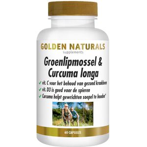 Golden Naturals - Groenlipmossel & Curcuma longa - 60 Capsules