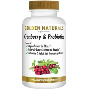 Golden Naturals - Cranberry & Probiotica - Maagsapresistent - 60 Vegacapsules