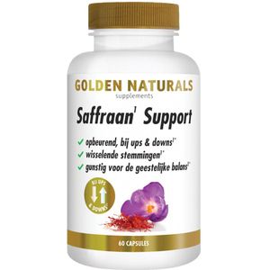 Golden Naturals - Saffraan Support - 60 Capsules - Hoge Dosering Saffraanextract