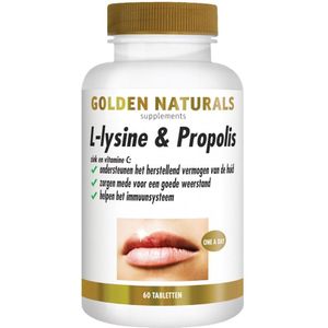 Golden Naturals - L-lysine & Propolis Vegan - 60 Tabletten
