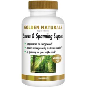 Golden Naturals - Stress & Spanning Support - 180 Vegacapsules