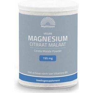 Mattisson - Magnesium Citraat Malaat Poeder - 125 gr - Vegan