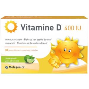 Metagenics - Vitamine D - Limoensmaak - 400 IU - 168 Kauwtabletten