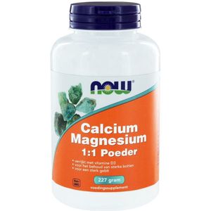 NOW - Calcium Magnesium Poeder - 2x 227 gr - Organisch Gebonden - Verrijkt met Vitamine D3