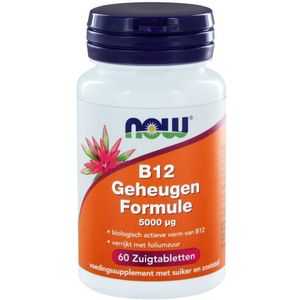 NOW - B12 Geheugen Formule 5000 - 60 Stuks - Vitamine B