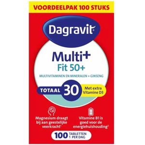 Dagravit Totaal 30 Vitaal 50+ - Multivitaminen - 100 Tabletten