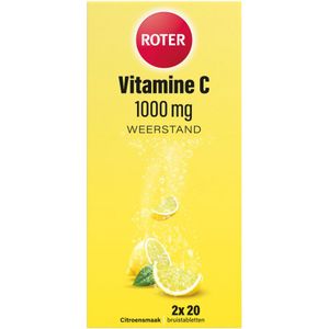 Roter - Vitamine C Bruis 1000 mg - Citroen - 2 x 20 Bruistabletten