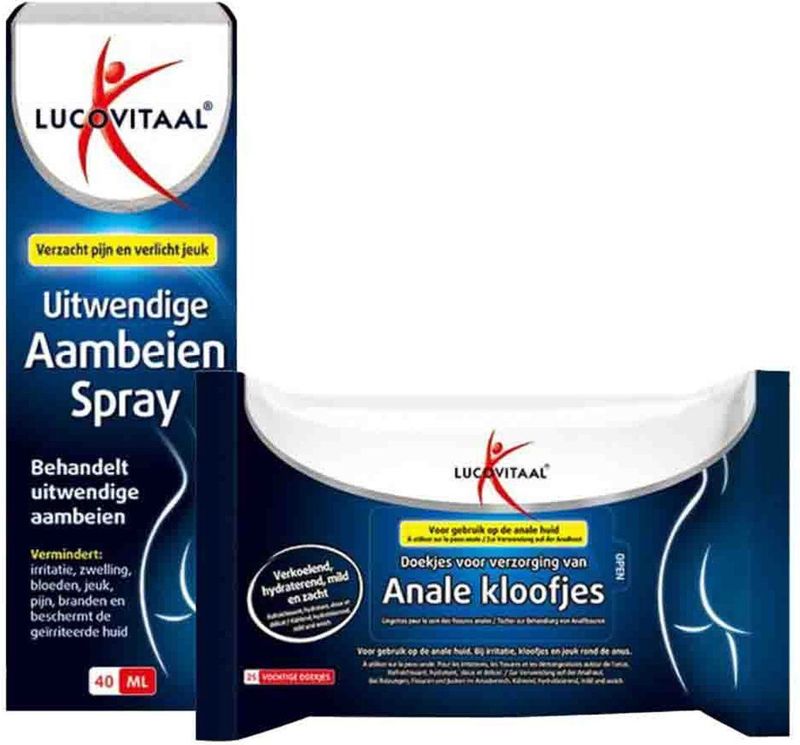 Lucovitaal - Aambeien Spray en Anale Verzorgingsdoekjes - Medisch Hulpmiddel