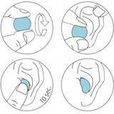 Stopz. - Silicone Aqua - Oordoppen - 2 x 8 stuks - Voordeelverpakking