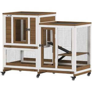 Segenn's Konijnenhok - Konijnenkooi - Dierenkooi - Met Trap - 143 X 73 X 91 Cm Voor Kleine Dieren Cavias Hamsters Konijnen Transparant Segenn's Konijnenhok - Konijnenkooi - Dierenkooi - Met Trap - 143 X 73 X 91 Cm Voor Kleine Dieren Cavias Hamsters Konijnen Transparant
