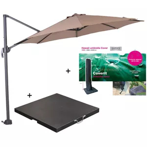 GOPLUS Parasol de Jardin Exterieur, Parasol Exotique en Paille PP, Parasol Plage Hawaïen
