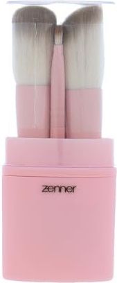Zenner - Make-up Kwastenset - 4-delige Reisborstelset - Inclusief Poeder-, Blush-, Schuine- en Oogschaduwkwast