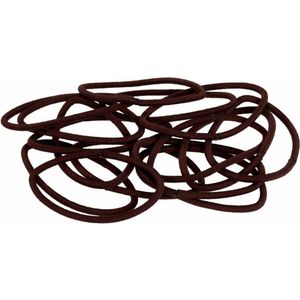 Zenner - 2x 15 Haarelastiekjes - Bruin - Metaalvrij - Medium