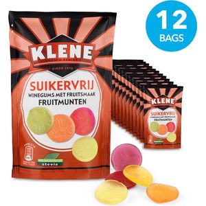 Klene Fruitmunten - suikervrij - 110g x 12