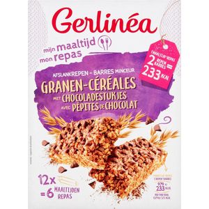 Gerlinea - Maaltijdrepen - Granen & Stukjes Chocolade - 12 stuks