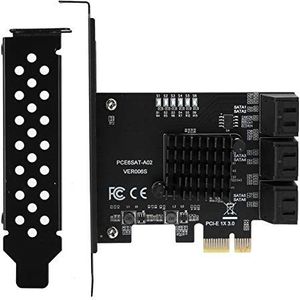 Uitbreidingskaart voor ASMedia ASM1166 Master, PCI-E naar 6-poorts SATA3.0 harde schijf, 6G ASM1166 Master GEN3 1 x interface, plug en play, zeer handig.