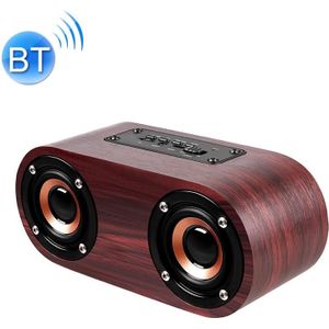 Q8 Bluetooth 4.2 Classic Houten Dubbele Hoorns Bluetooth Speaker (Walnut Textuur)