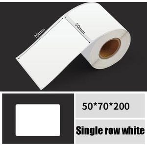 Printpapier Dumb Silver Paper Plane Equipment Fixed Asset Label voor NIIMBOT B50W  Grootte: 50x70mm Wit