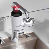 Zoosen Electric Hot Water Kraan Verbinding Type Instant Warm Water Kraan EU Plug  Style: White + Leak Protection