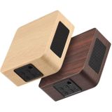 Q1A Bluetooth 4.2 Mini houten dubbele hoorns Bluetooth Speaker (Yellow Wood Texture)