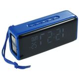 T&G TG174 TWS Mmirror Bluetooth Speaker  Support Wekker / Time & Temperature Display / Micro SD Card / FM / MP3(Blauw)
