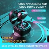 T25 Over-ear Bluetooth 5.0 Single-ear Invisible Wireless Earphone High Definition Call Super Long Standby Bone Conduction Oortelefoon (Grijs)