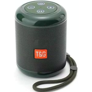 T&G TG519 TWS HiFi Draagbare Bluetooth Speaker Subwoofer Outdoor Draadloze Kolom Luidsprekers Ondersteuning TF-kaart / FM / 3 5 mm AUX / U-schijf / Handsfree bellen (donkergroen)