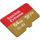 SanDisk U3 High-Speed Micro SD Card TF Card Geheugenkaart voor GoPro Sports Camera  Drone  Monitoring 64GB (A2)  Kleur: Gold Card