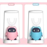 Lanbeibei Kinderen U-vormige automatische elektrische tandenborstel 2-6 jaar oude home versie (roze)